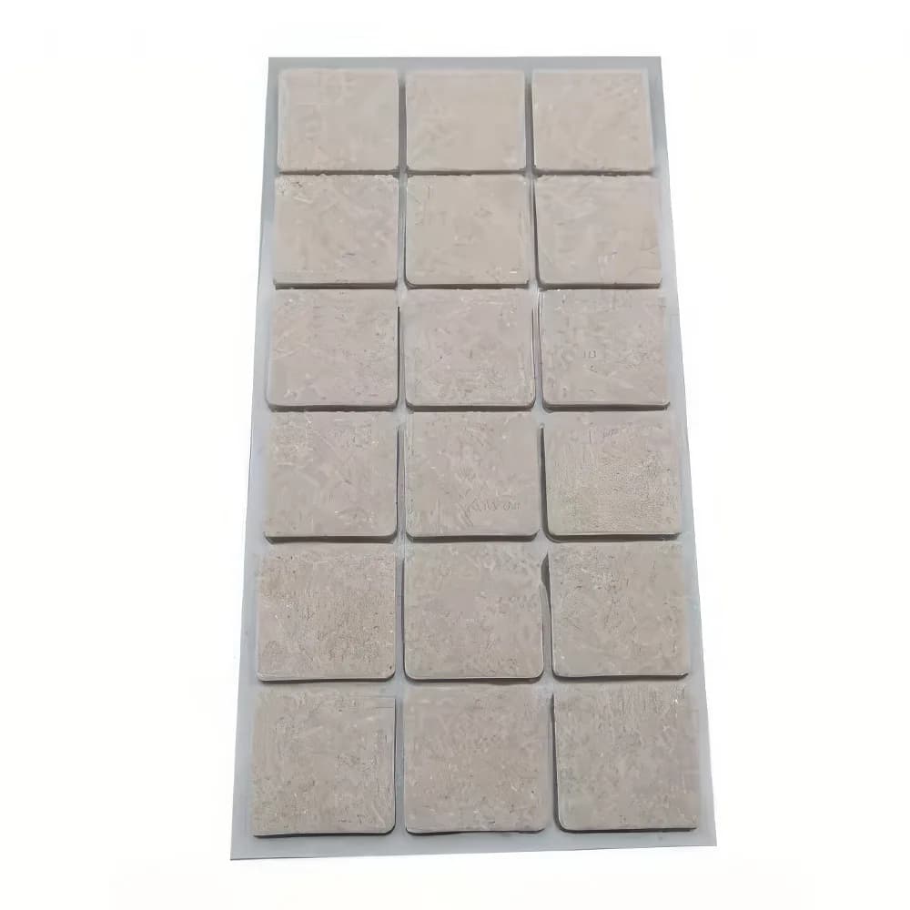 Filzgleiter selbstklebend, quadratisch, 18 Stk., grau